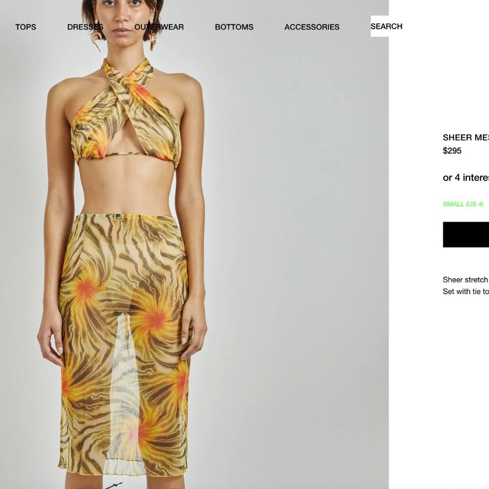 Kim Shui SHEER MESH TROPIC SET